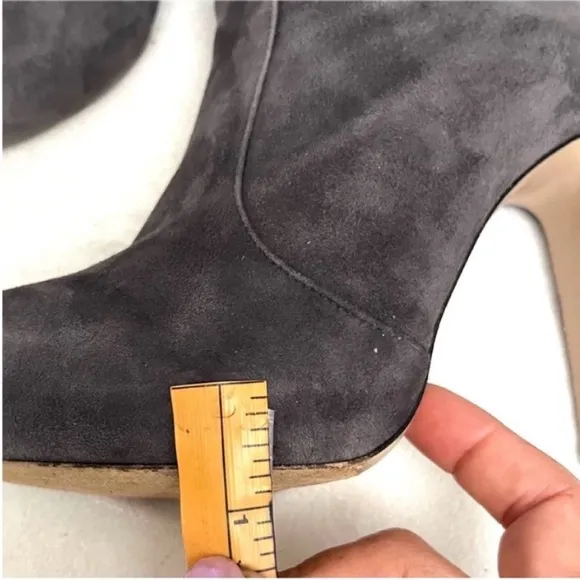 Maxmara stiletto grey suede ankle boots Size 36