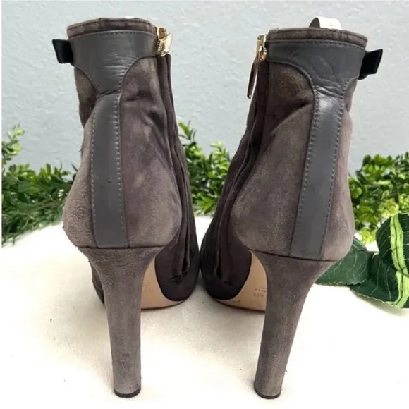 Maxmara stiletto grey suede ankle boots Size 36