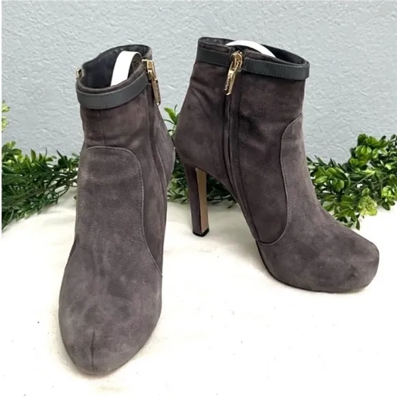 Maxmara stiletto grey suede ankle boots Size 36