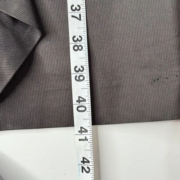 MaxMara Wrap Dress Size M Dark Grey Stretch Knit Linen/Silk Blend Made In Italy