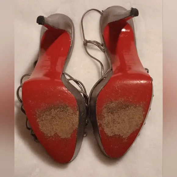 MEMORIAL SALE Christian Louboutin Metallic Sandals
