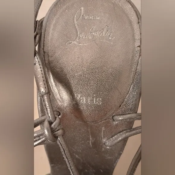MEMORIAL SALE Christian Louboutin Metallic Sandals