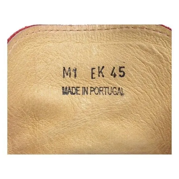 Men Opening Ceremony  Red Suede Lace Up Desert Boots 45