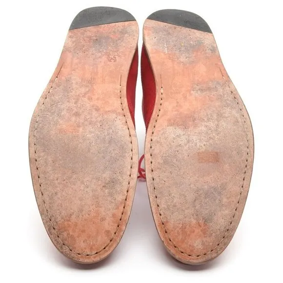 Men Opening Ceremony  Red Suede Lace Up Desert Boots 45