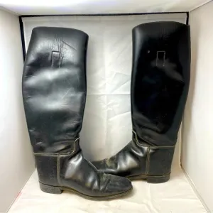 Mens 7.5 English Marlborough black Leather Riding Boots EUC