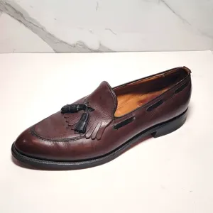 Men's Almond Toe kilt tasell leather loafers Size 11