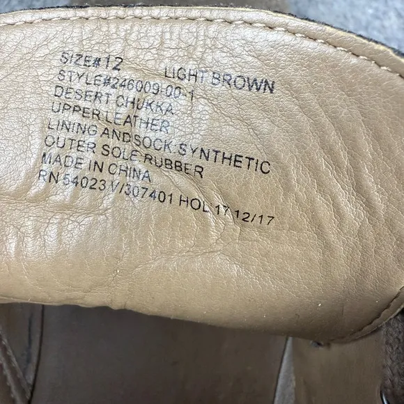 Mens BANANA REPUBLIC Desert Chukka Boots Brown Suede Leather Ankle 12 M