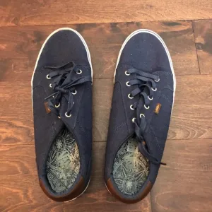 men's blue canvas vans sneakers size 13