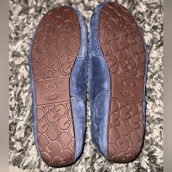 Men's Blue Suede Loafers with Tassels