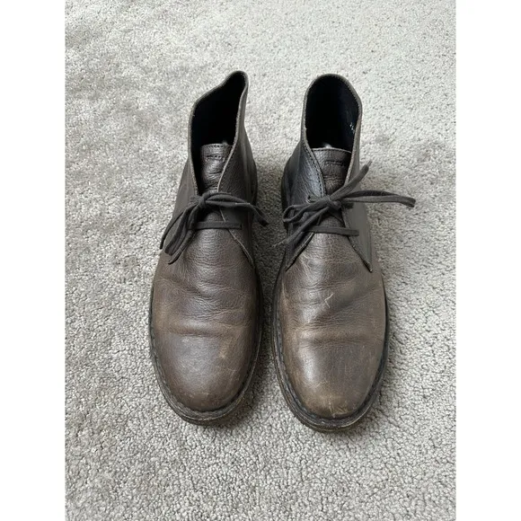 Mens Boots FRAU DESERT BOOTS WITH CREPE SOLE, Made In Italy, Size US 12