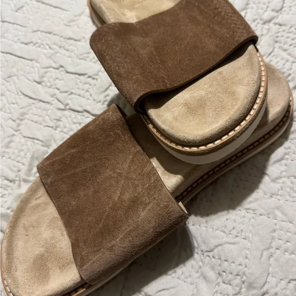 Men's Brown Suede Slide Sandals/ Euro number: 41