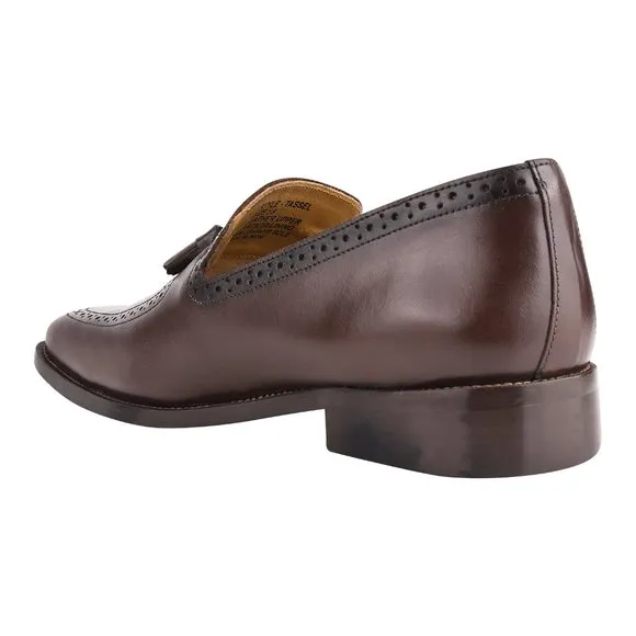 MEN'S Brown Tassel Loafer Leather Tassels Shoes