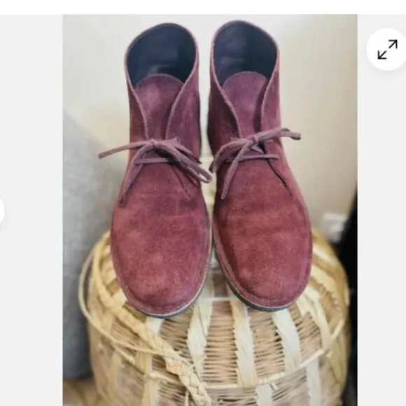 Mens Clarks Desert Boots Designed in England Burgundy size US 10 Rare