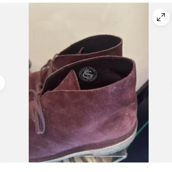 Mens Clarks Desert Boots Designed in England Burgundy size US 10 Rare