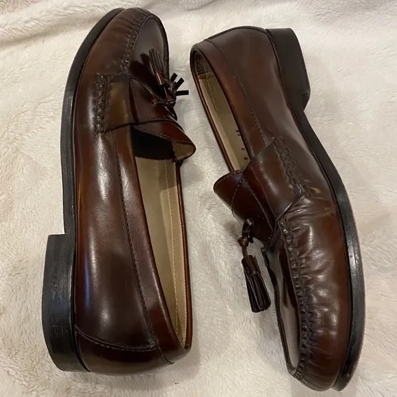 Men's Cole Haan City Pinch Slip-on HandSewn Leather Tassel Loafers Size 11 E EUC