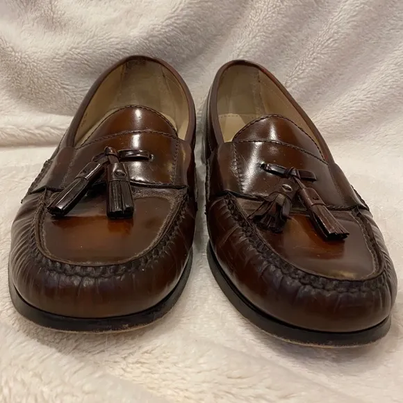 Men's Cole Haan City Pinch Slip-on HandSewn Leather Tassel Loafers Size 11 E EUC