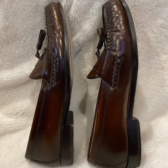 Men's Cole Haan City Pinch Slip-on HandSewn Leather Tassel Loafers Size 11 E EUC