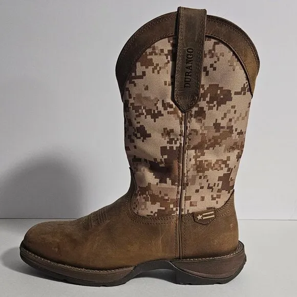 Men's Durango Rebel Desert Camo Western Boots -  10.5 - USED