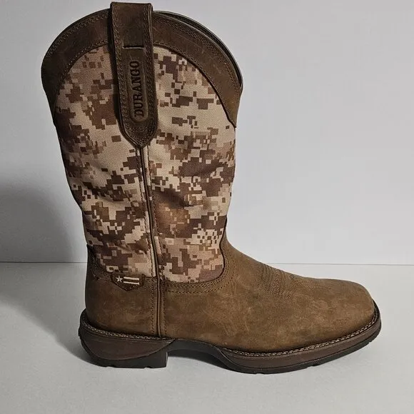 Men's Durango Rebel Desert Camo Western Boots -  10.5 - USED
