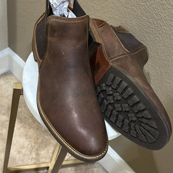 Men's Florsheim, Chalet Gore Brown Leather Boots