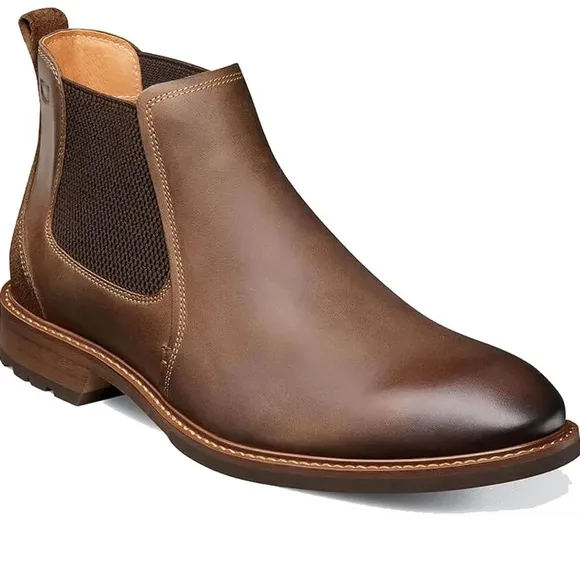 Men's Florsheim, Chalet Gore Brown Leather Boots