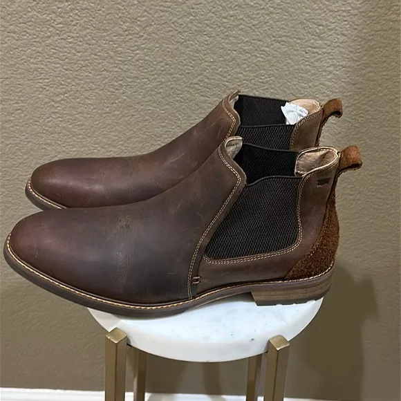 Men's Florsheim, Chalet Gore Brown Leather Boots