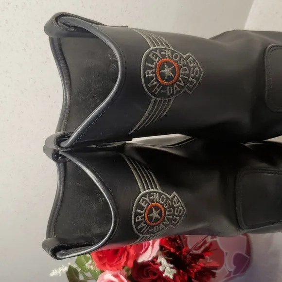 Mens HARLEY DAVIDSON leather boots (sz 10.5W)