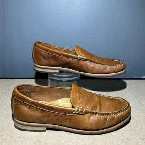Men’s Martin Dingman Brown Slip-On Leather Loafers Size 9M #530501M