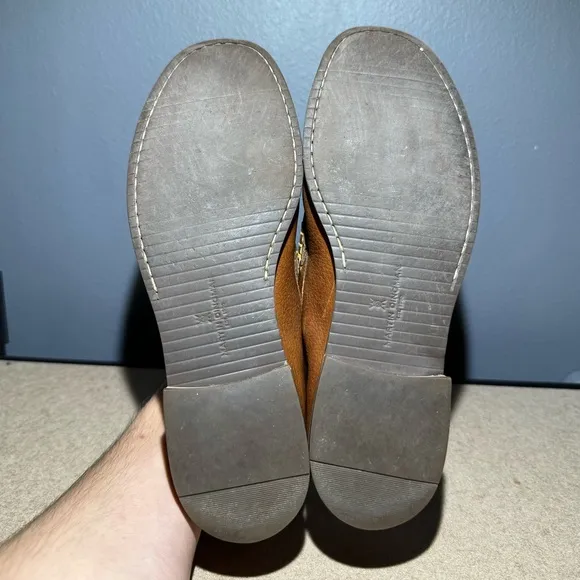 Men’s Martin Dingman Brown Slip-On Leather Loafers Size 9M #530501M