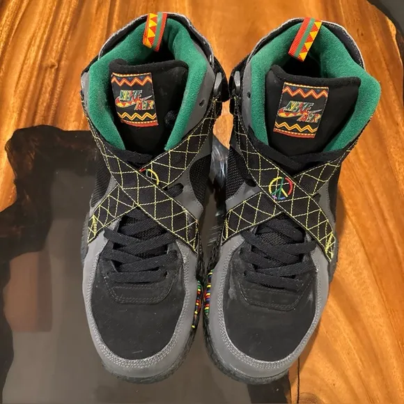 Men's Nike Air Raid Peace Urban Jungle DS Dark Grey Black Red Green Size 13