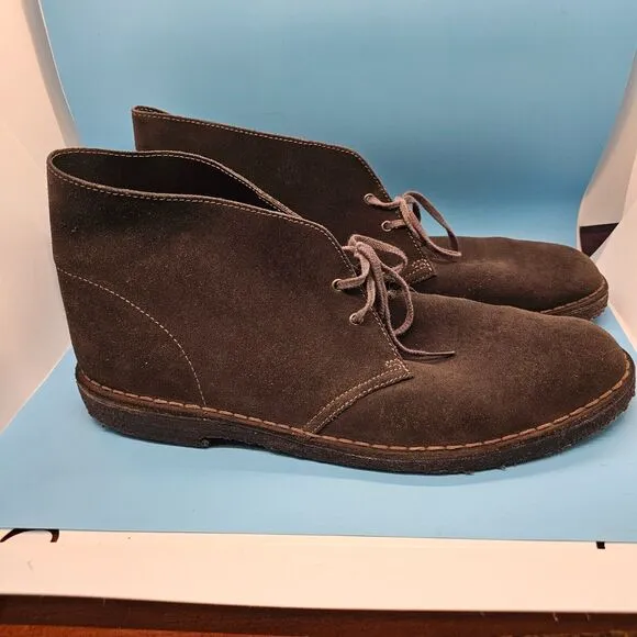 Mens Shoes Clarks DESERT BOOT 13M LaceUp Chukka Boots 55527 Brown Chestnut Suede