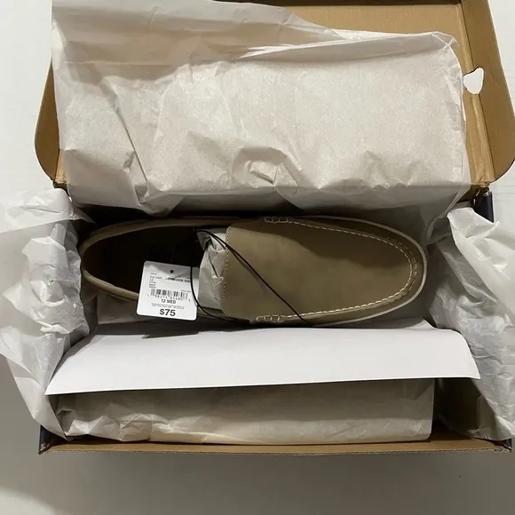 Men's Tan Loafers St John’s Bay Logan 12M Sand New In Box