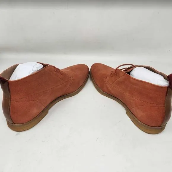 Men's US 8 Ted Baker Appell desert suede boots in Burnt Red 251145