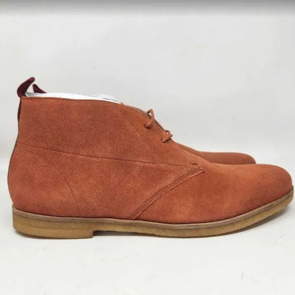 Men's US 8 Ted Baker Appell desert suede boots in Burnt Red 251145