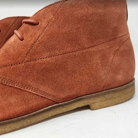Men's US 8 Ted Baker Appell desert suede boots in Burnt Red 251145