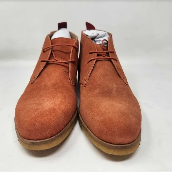 Men's US 8 Ted Baker Appell desert suede boots in Burnt Red 251145
