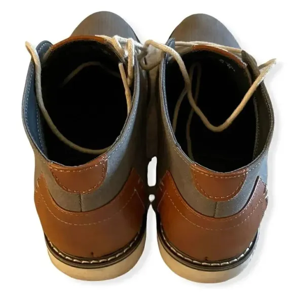 Men's Gray Leander Lace Up Chukka Boots Casual Shoes, 7.5 M
