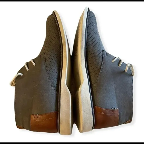 Men's Gray Leander Lace Up Chukka Boots Casual Shoes, 7.5 M