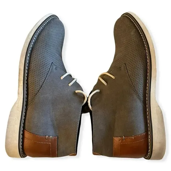 Men's Gray Leander Lace Up Chukka Boots Casual Shoes, 7.5 M