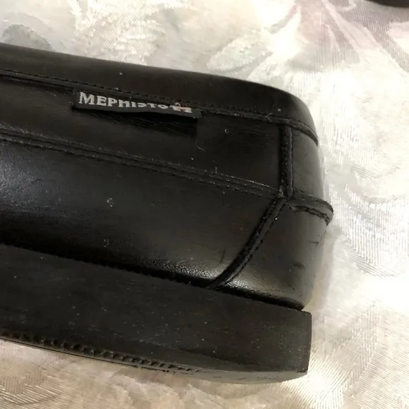 Mephisto Air Reflex Spinnaker Black Leather Loafers US 10 Pls read description