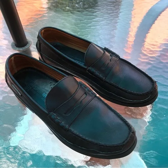 Mephisto Air Reflex Spinnaker Black Leather Loafers US 10 Pls read description