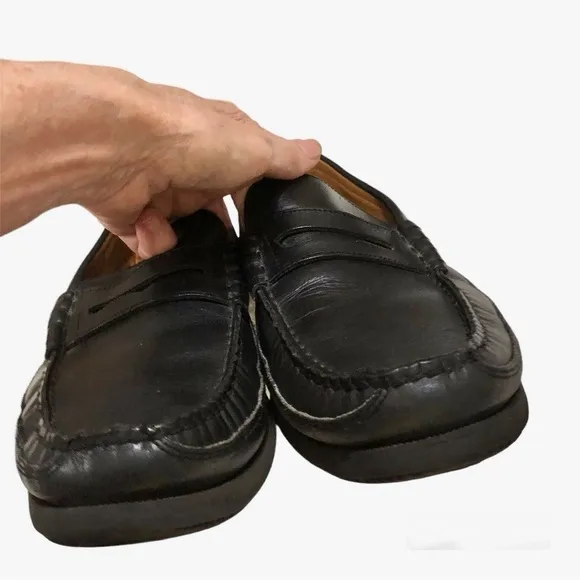Mephisto Air Reflex Spinnaker Black Leather Loafers US 10 Pls read description