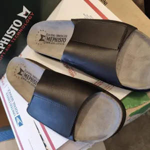 Mephisto Black and Gray Comfort Sandals
