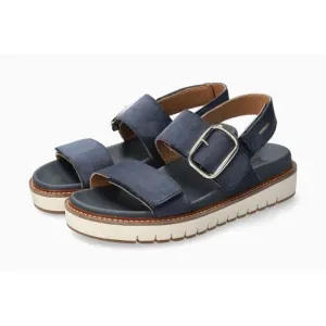 MEPHISTO Blue Leather Suede Belona Sandals Size 36