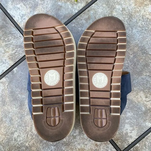 MEPHISTO Blue Leather Suede Belona Sandals Size 36
