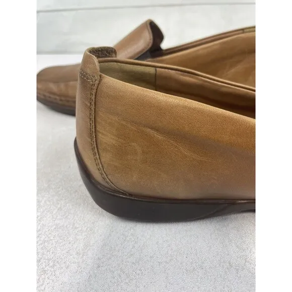 Mephisto Edlef Men's Brown Leather Cool-Air Slip-On Moccasin Loafers Size 9.5