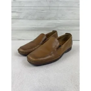 Mephisto Edlef Men's Brown Leather Cool-Air Slip-On Moccasin Loafers Size 9.5