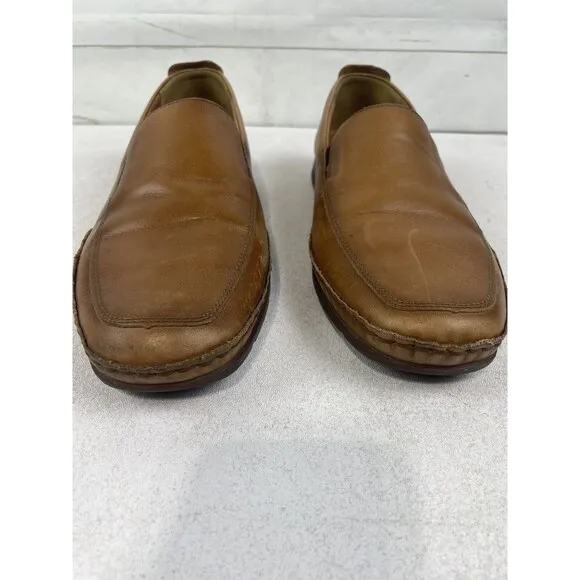 Mephisto Edlef Men's Brown Leather Cool-Air Slip-On Moccasin Loafers Size 9.5