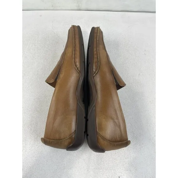 Mephisto Edlef Men's Brown Leather Cool-Air Slip-On Moccasin Loafers Size 9.5