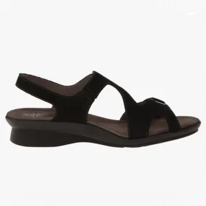 Mephisto Paris Women’s Black Bucksoft Leather Sandals in Size 40 Preloved